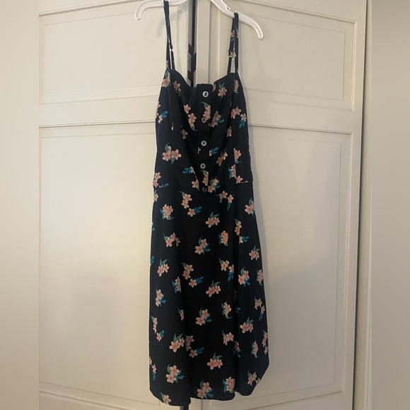 American Eagle stretchy dress, navy blue with flowers - Picture 2 of 2